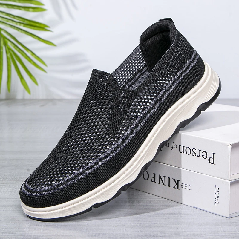 和韵祥男鞋男士中老年夏季透气软底网鞋老北京布鞋镂空爸爸鞋