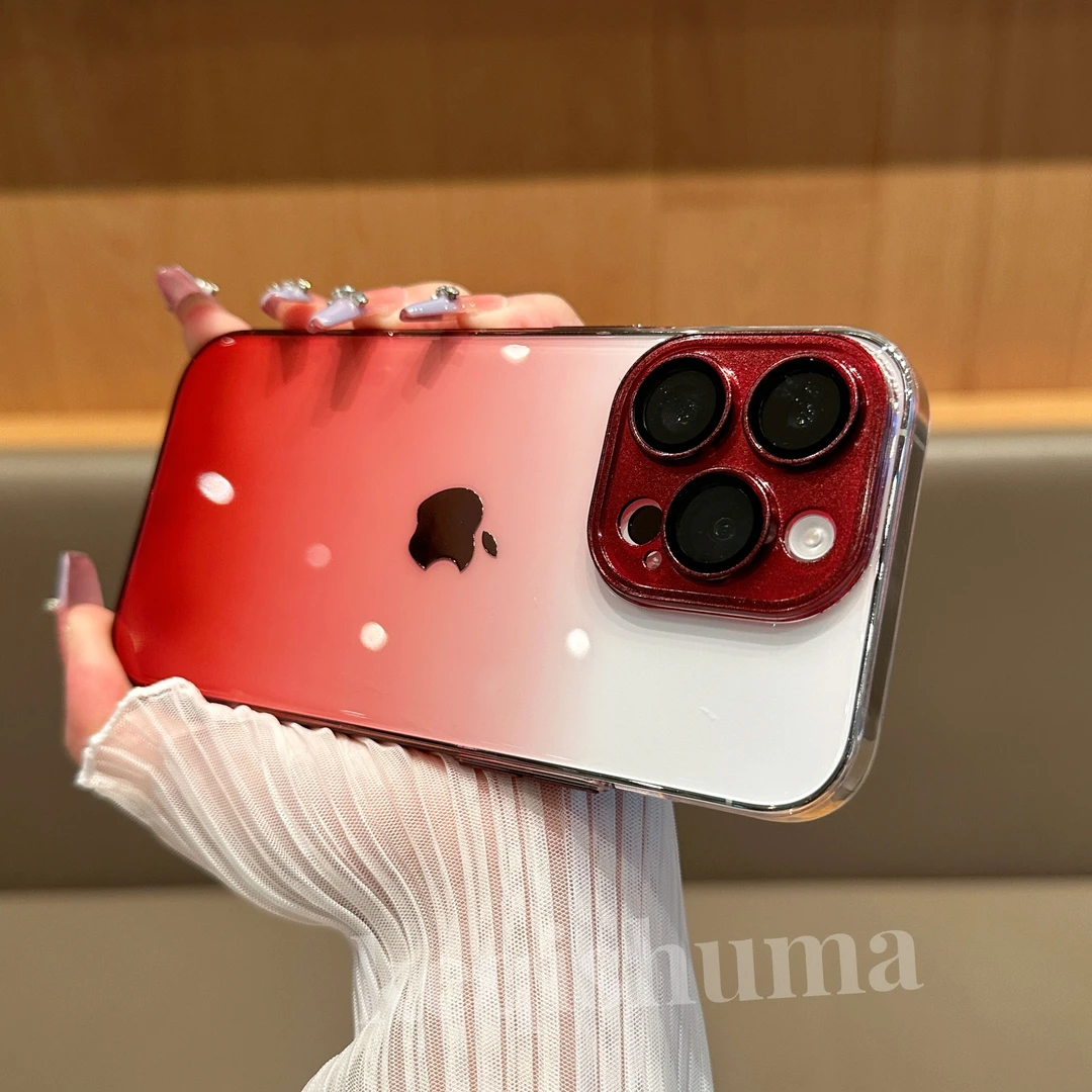 个性渐变适用苹果14promax手机壳iPhone14/13/13promax带镜头膜12