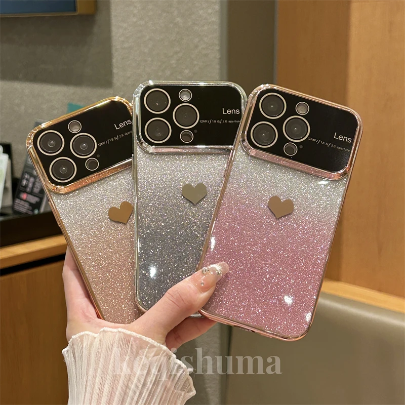 大视窗iphone14promax手机壳闪粉苹果13自带镜头膜i12防摔i11/xs