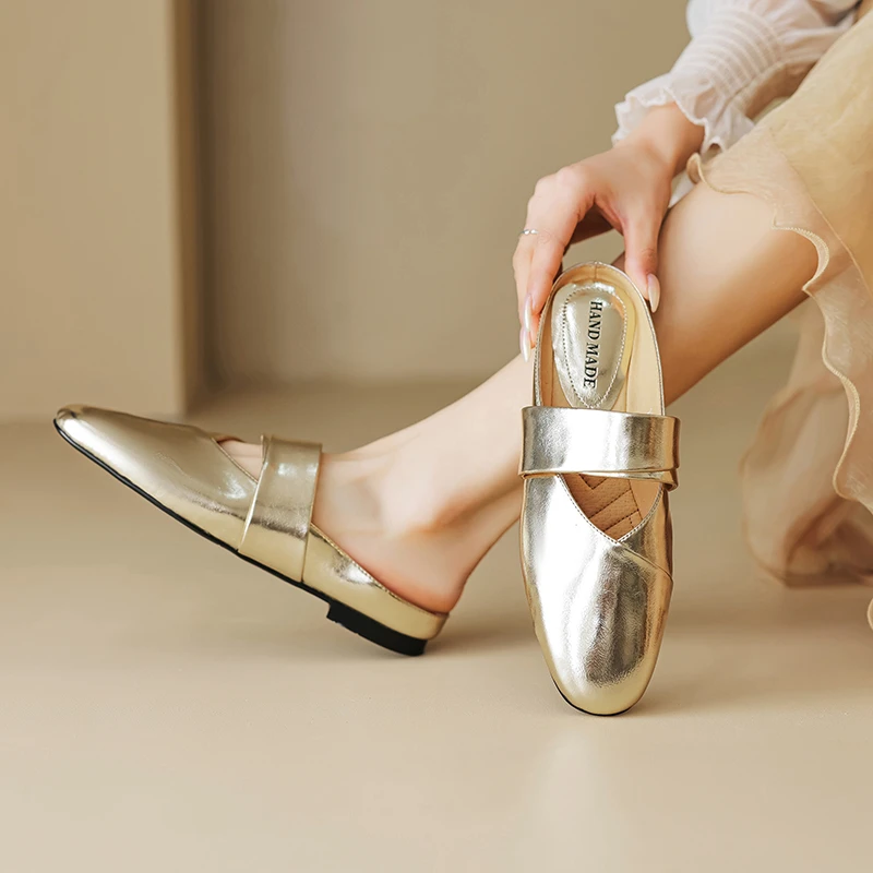 新款夏季软底平底低跟鞋大码女鞋40-43不显脚大41-43网红时尚百搭