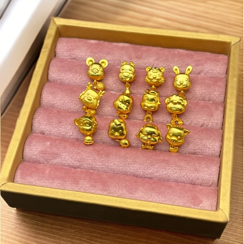 铜合金吊坠 12生肖通孔提溜吊坠孔径约4.5mm