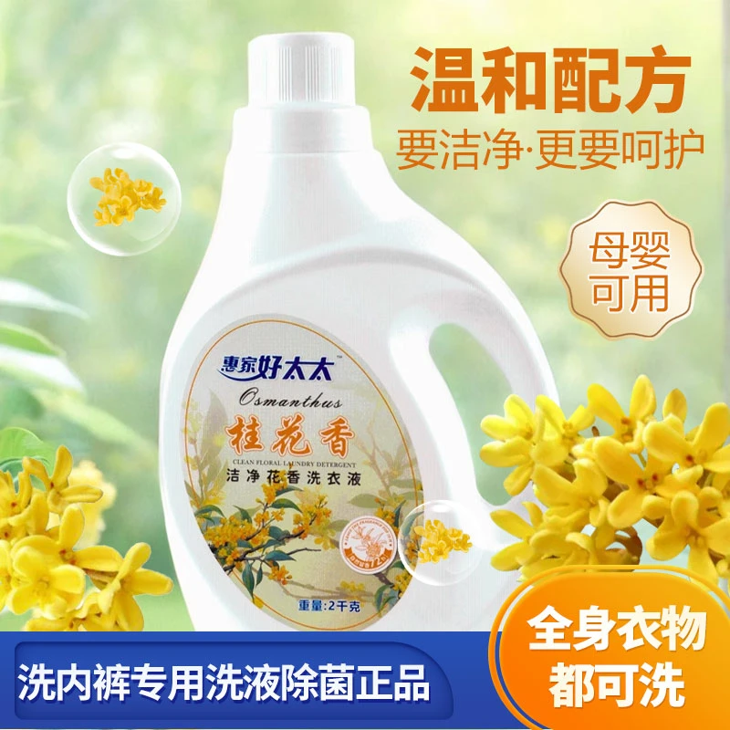 【4桶装】桂花香洗衣液持久家用留香氛内衣内裤72小时除菌除螨强效