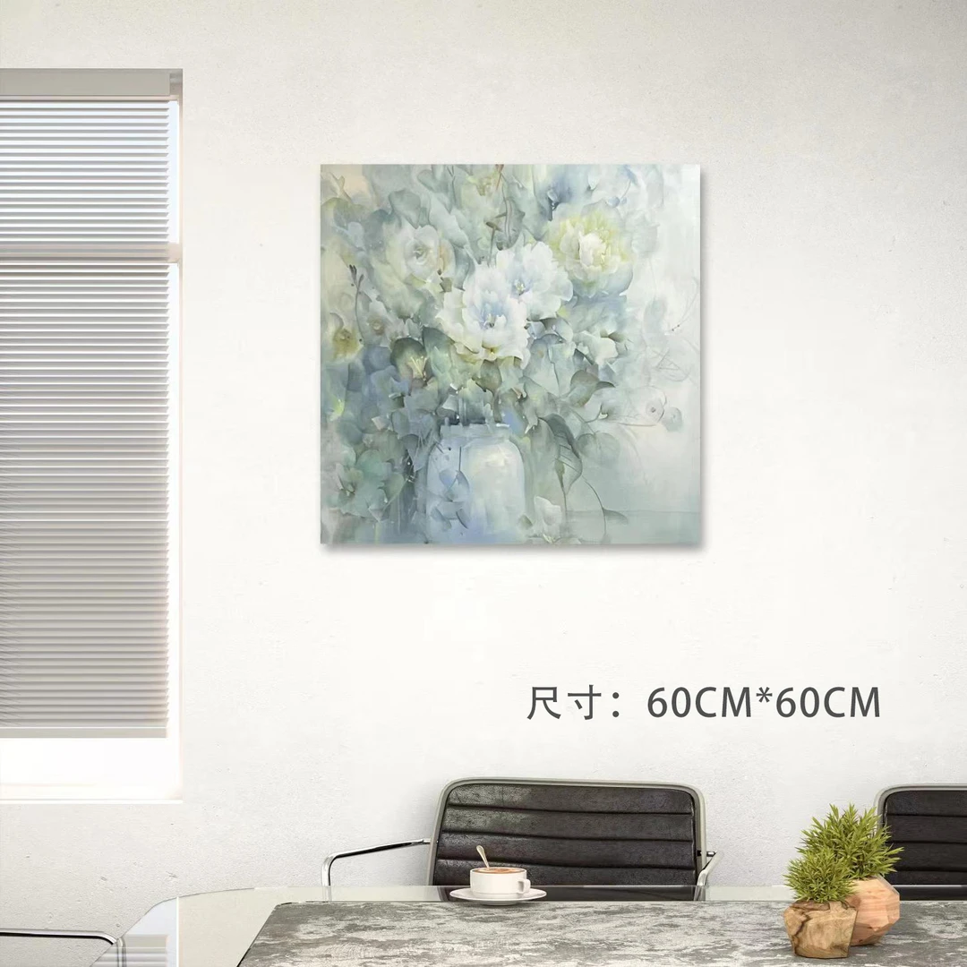 油画艺术画 简约北欧风系列 单联三联小众装饰画玄关客厅背景墙