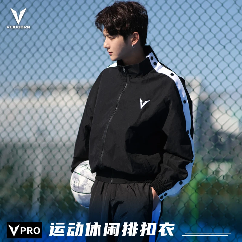 VEORN/维动维动男子运动休闲排扣衣春秋运动风通用春秋防风潮流