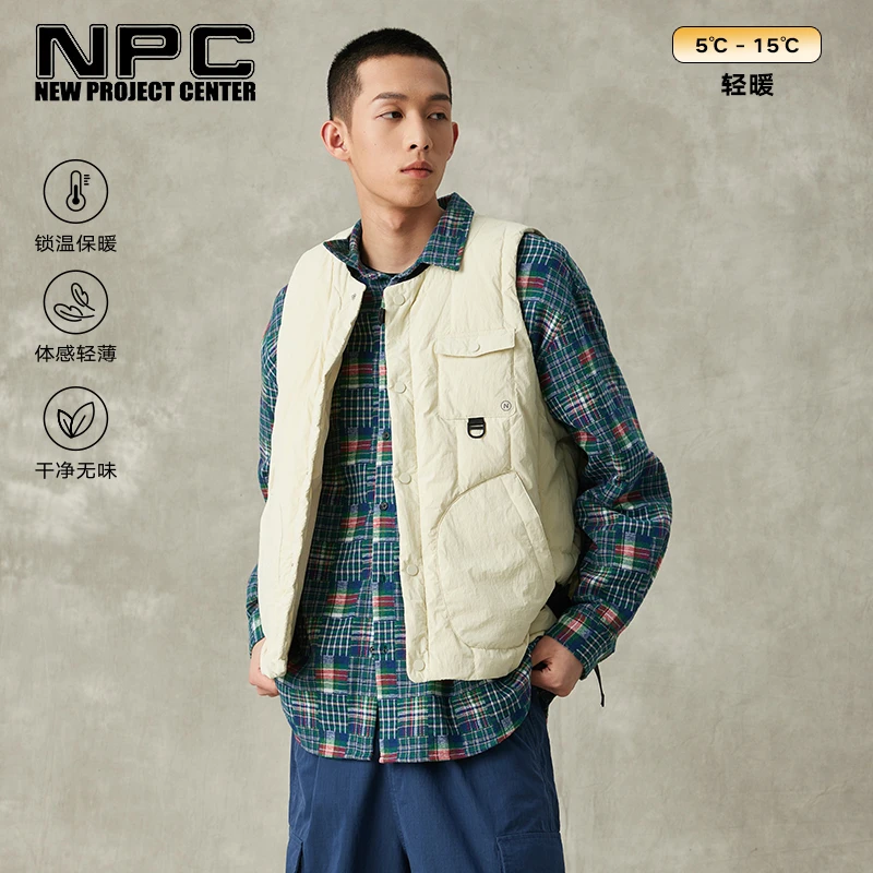 NPC潮牌工装机能羽绒马甲微褶面料防跑绒冬季羽绒背心NP36WT66