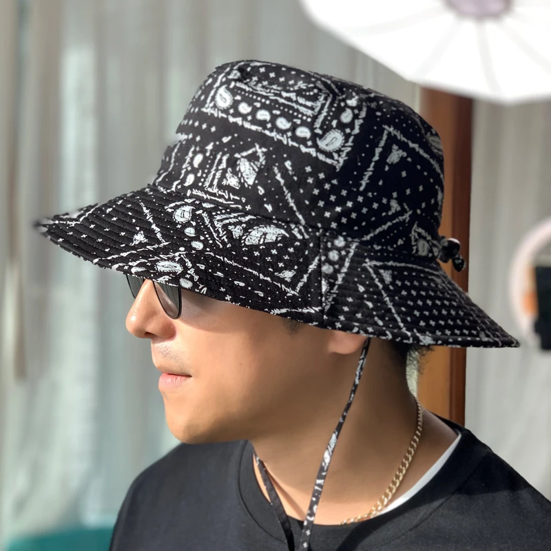 NPC潮牌李晨nic同款满印腰果花渔夫帽情侣遮阳帽潮流百搭NP27HT01