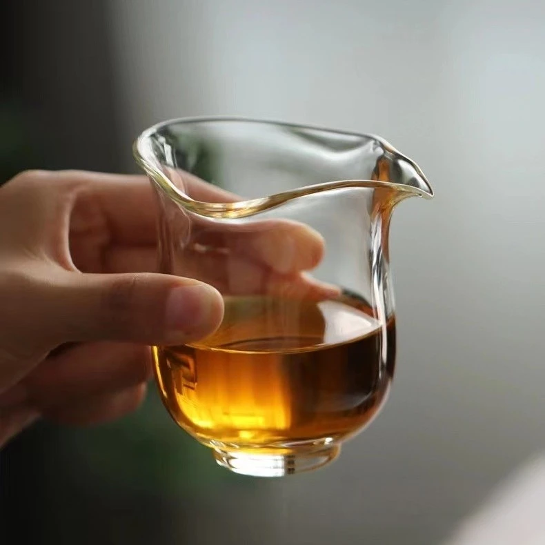 【厚濮茶堂】玫瑰公道杯 防烫手公道杯 高硼硅玻璃 180ml容量