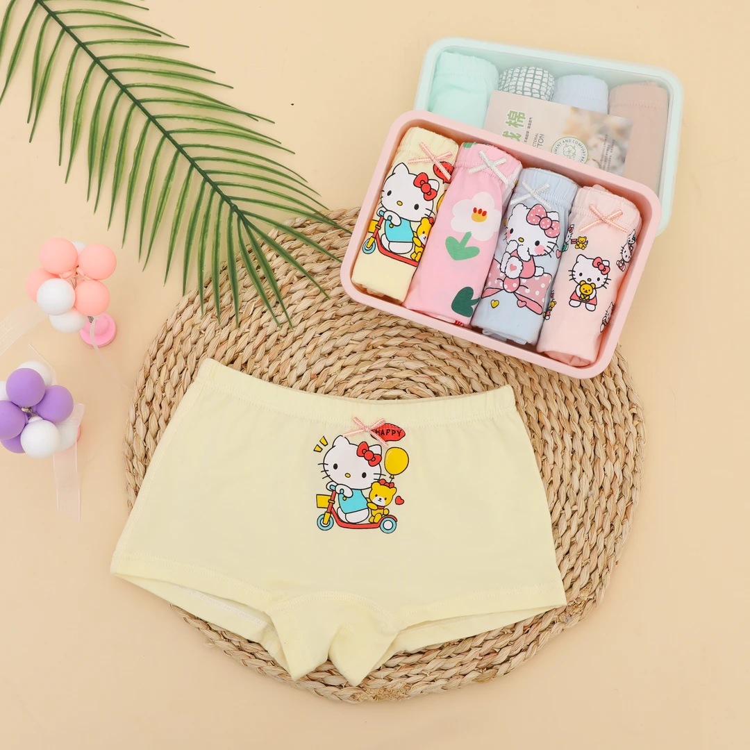 女童抗菌内裤儿童内裤女纯棉夏季薄款不夹屁屁吸汗全棉四角内裤