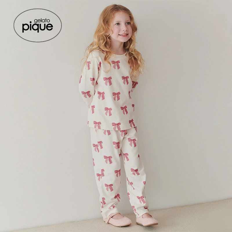 gelato pique新品儿童睡裤蝴蝶结薄款长裤居家PKCP245451