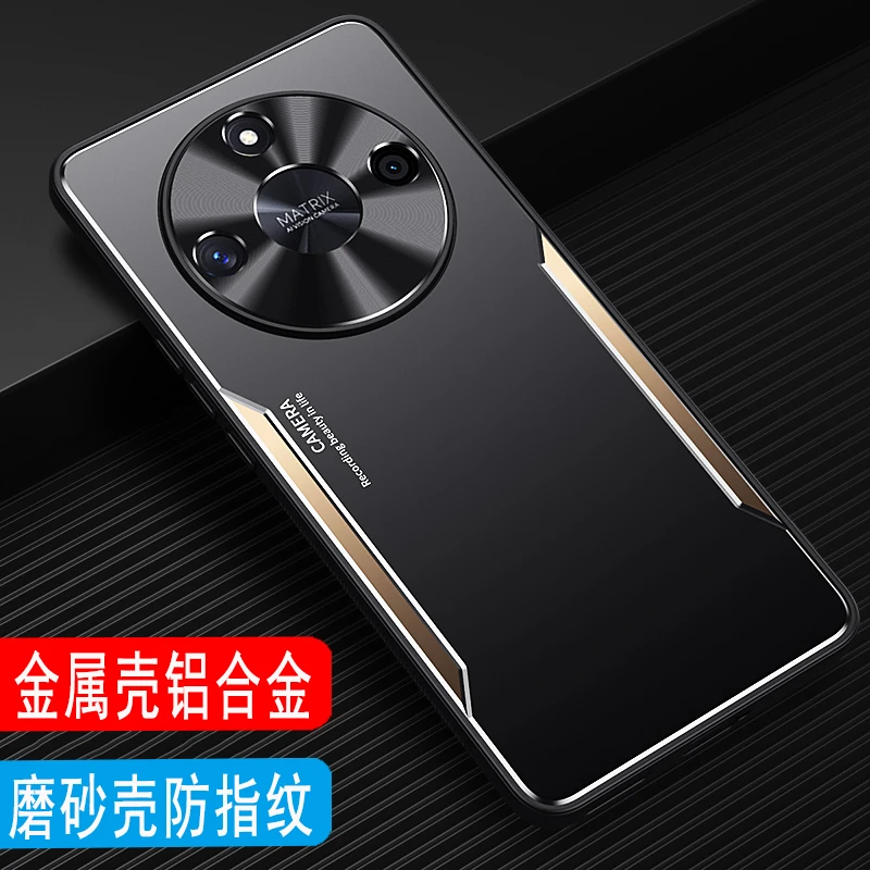 荣耀X60手机壳金属保护套荣耀X60Pro外壳男软边硅胶套防摔磨砂壳