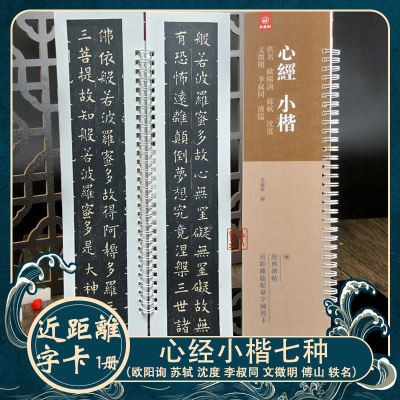 心经小楷七种近距离书法临摹字帖欧阳询苏轼沈度李叔同文征明溥儒