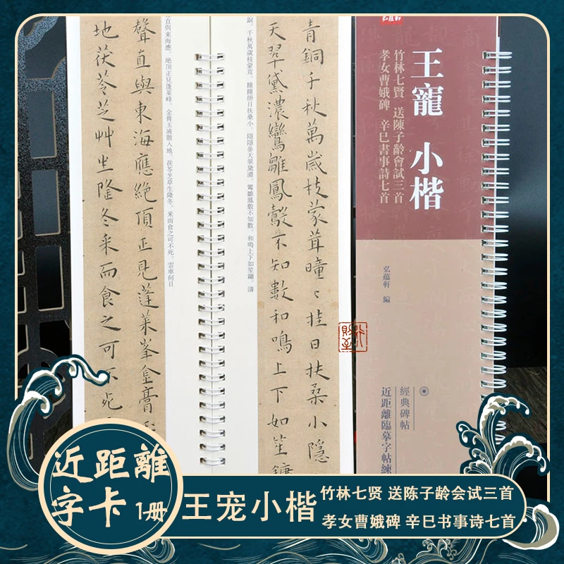 王宠小楷：竹林七贤 送陈子龄会试三首 孝女曹娥碑 近距离临摹字卡