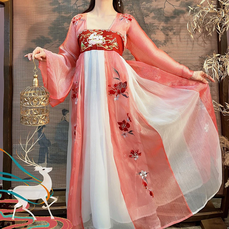 侯马e购 陛下兰他惜原创刺绣敦煌女神汉服连衣裙改良汉元素