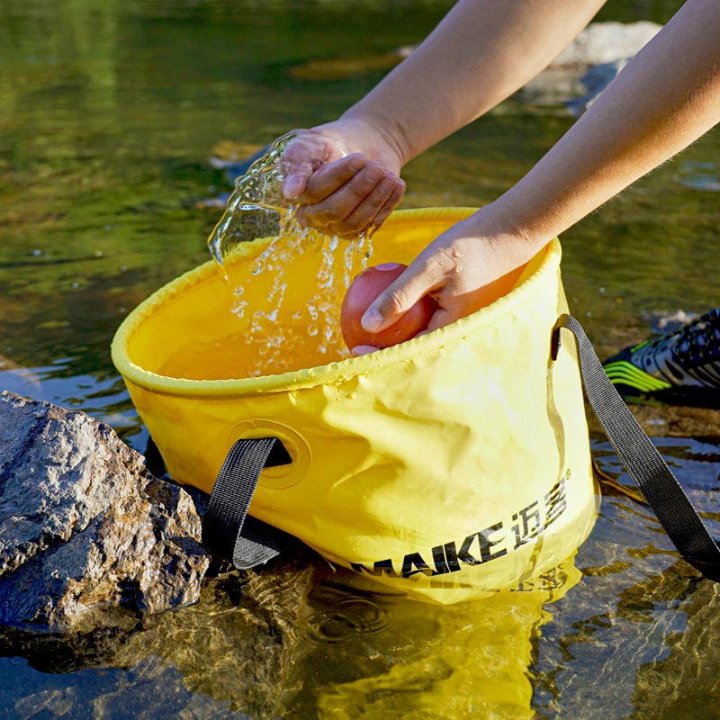 户外便携折叠水桶大容量露营车载储水桶旅行必备加厚PVC野餐