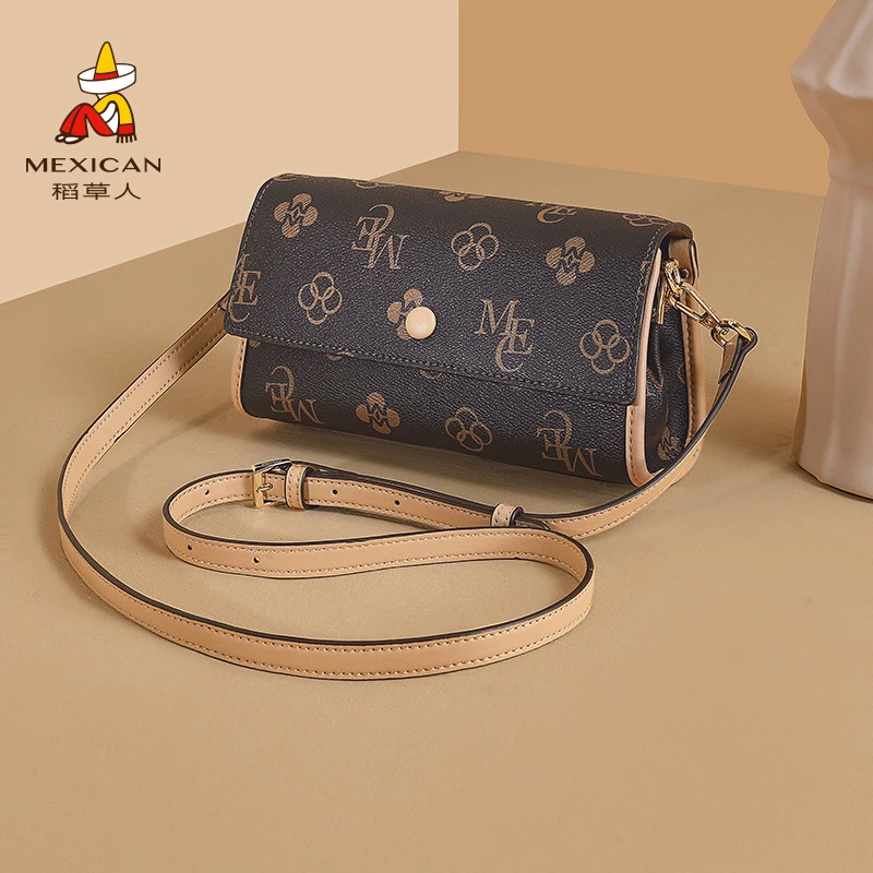 稻草人包包女包2025秋冬新款方包流行小包包高级感单肩斜挎包正品