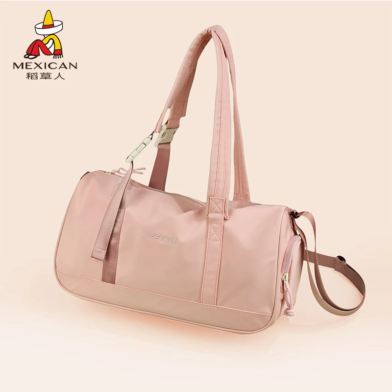 稻草人手提旅行包单肩斜挎大容量旅行包女短途出差轻便健身行李包