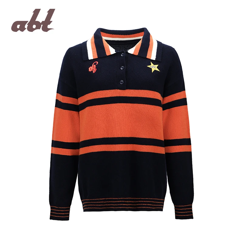 ABT 翻领条纹羊毛衫 abt2023198