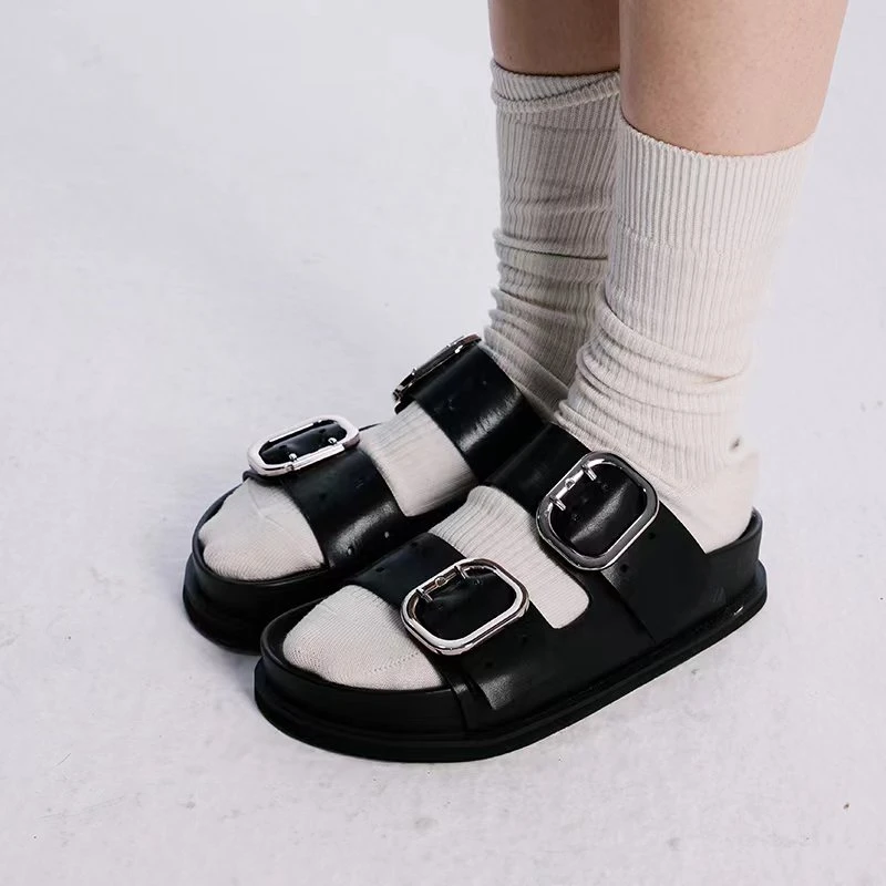 abigthanks 时尚休闲厚底穆勒拖鞋 L01100101-ABTL2024005