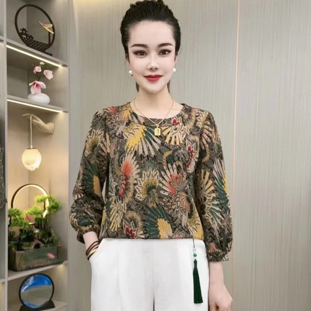 孤芳自赏】2024新款夏季中老年洋气百搭长袖