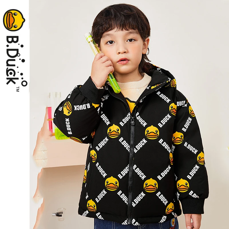 B.Duck小黄鸭童装儿童羽绒服男童冬季女童加厚保暖外套BF5316009