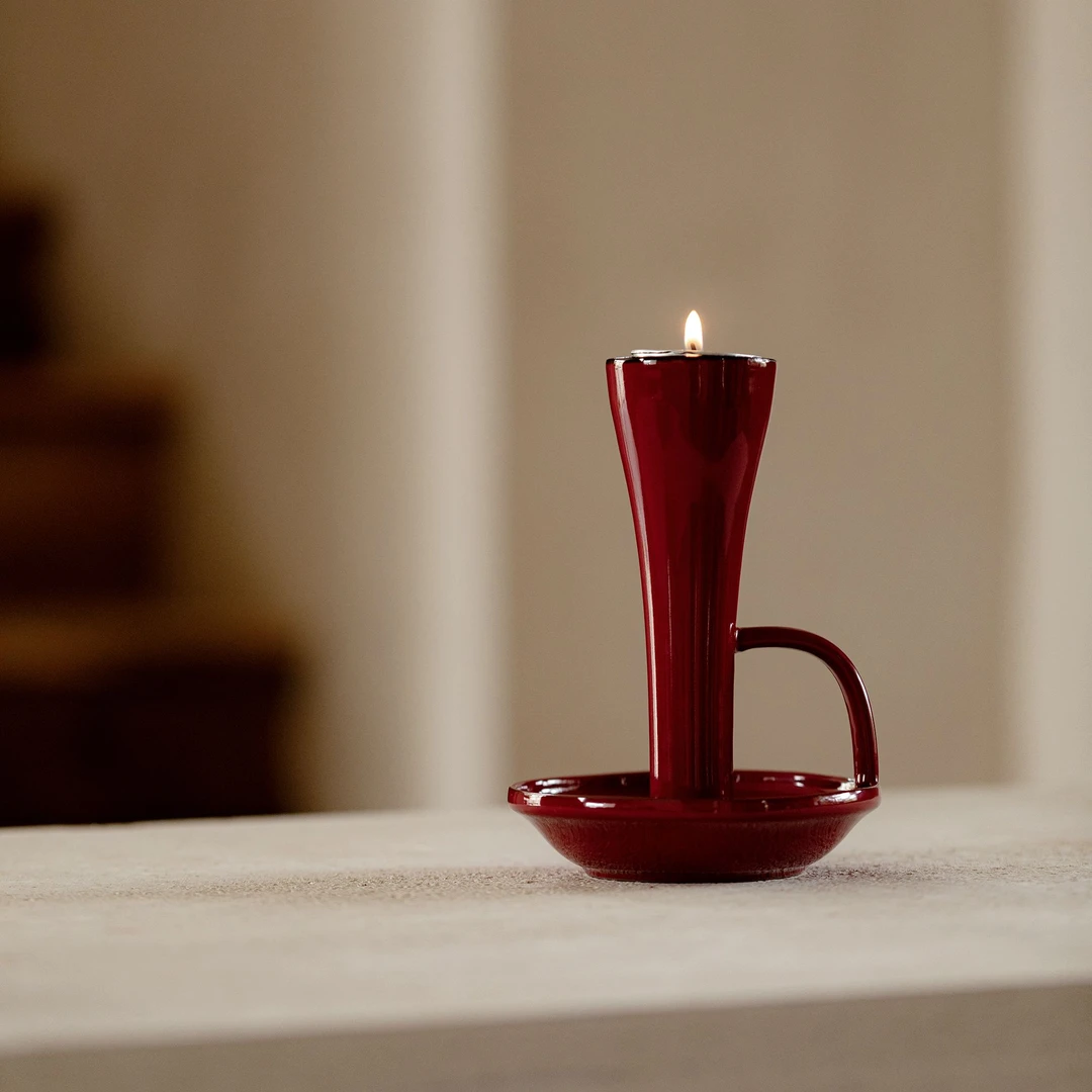 赭梦红朱-夜游烛台 复古家用烛光桌面蜡烛氛围蜡烛托