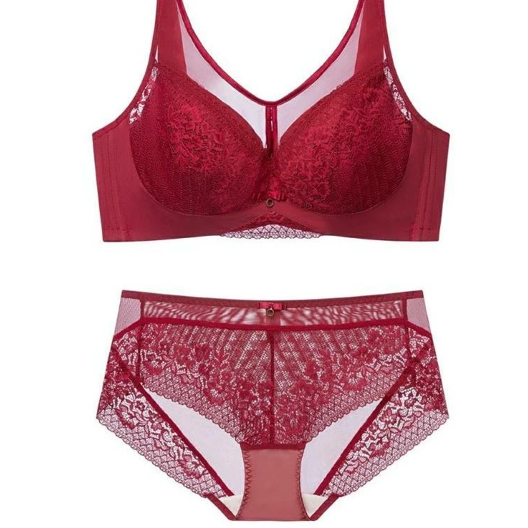 多彩内衣聚拢调整显小蕾丝女士