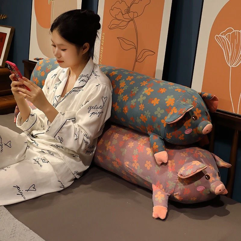 【厂家直销】猪猪长条抱枕女生睡觉枕头专用夹腿大号靠枕情侣卧室