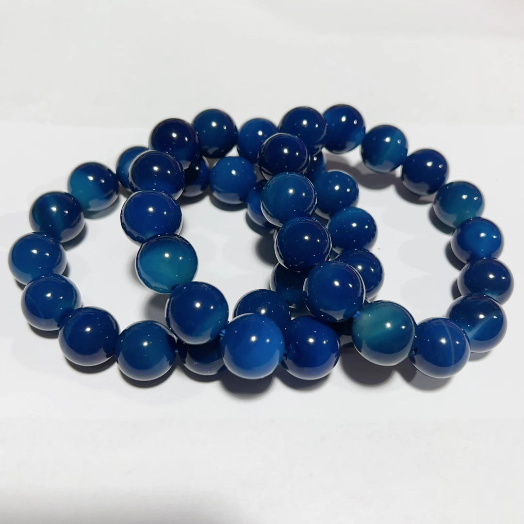 C006:精品南非极光蓝玛瑙手串16尺寸多样发一条