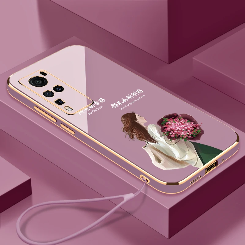 适用于VIVOX60PRO手机壳生活是自己的全包镜头硅胶防摔电镀软壳