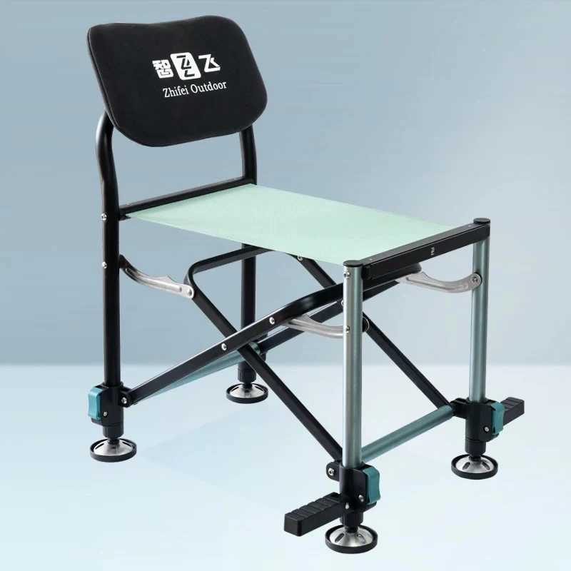 智飞2023新款轻骑士钓椅青春版全地形多功能航空铝便携折叠钓鱼椅