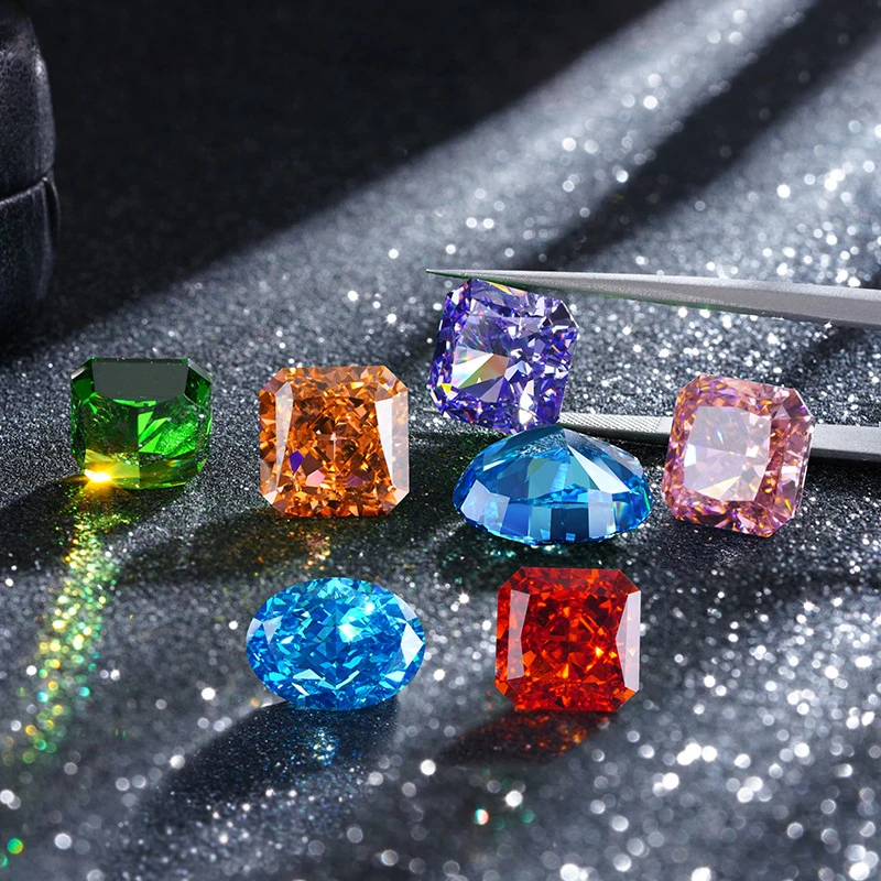 手工【13*18mm冰花切锆石旦形】 爱心超特殊炫彩爆闪美甲饰品美甲钻