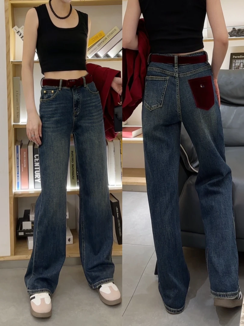 有货GVCI#98022秋季福利微弹小直筒牛仔裤，裤长：104cm