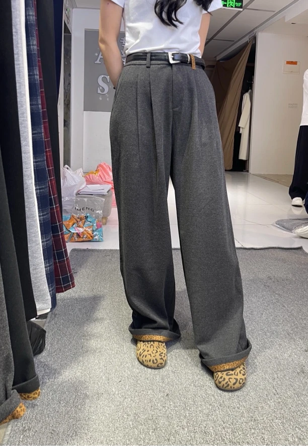 有货媞梦#7289冬季福利高品质直筒拖地裤，裤长：104cm