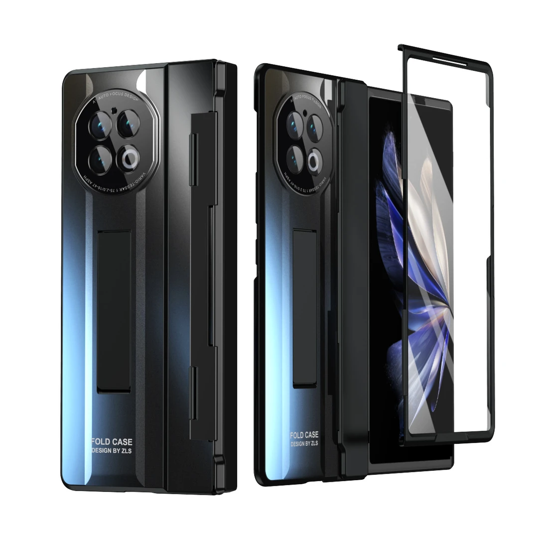 适用vivo x fold2手机壳XFOLD2折叠屏金甲平整铰链全包防摔保护壳