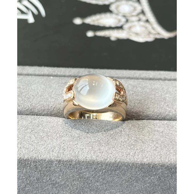 翡翠玻璃种戒指，裸石14.2*12.6*8，圈口16号