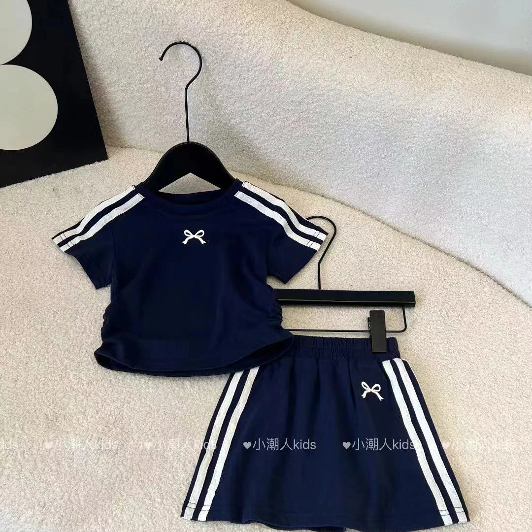 蝴蝶结女童时尚休闲风可盐可甜蝴蝶结短袖