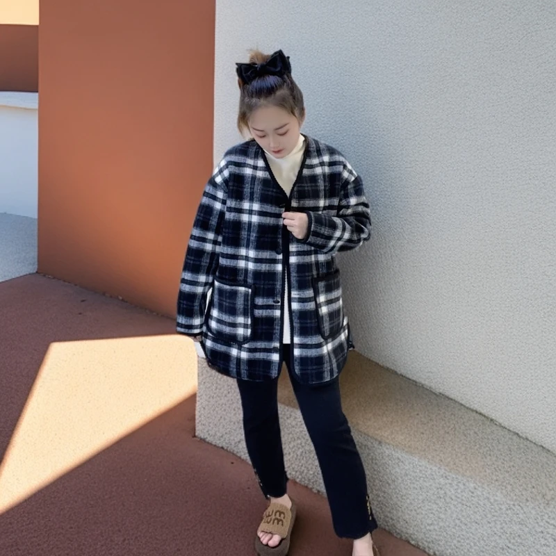 大码胖mm冬季加绒保暖外套时尚休闲宽松秋冬加厚百搭5250