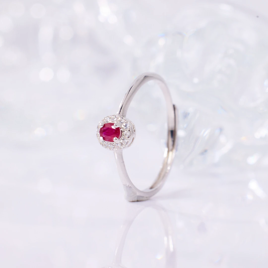 S925银红宝石戒指E7181