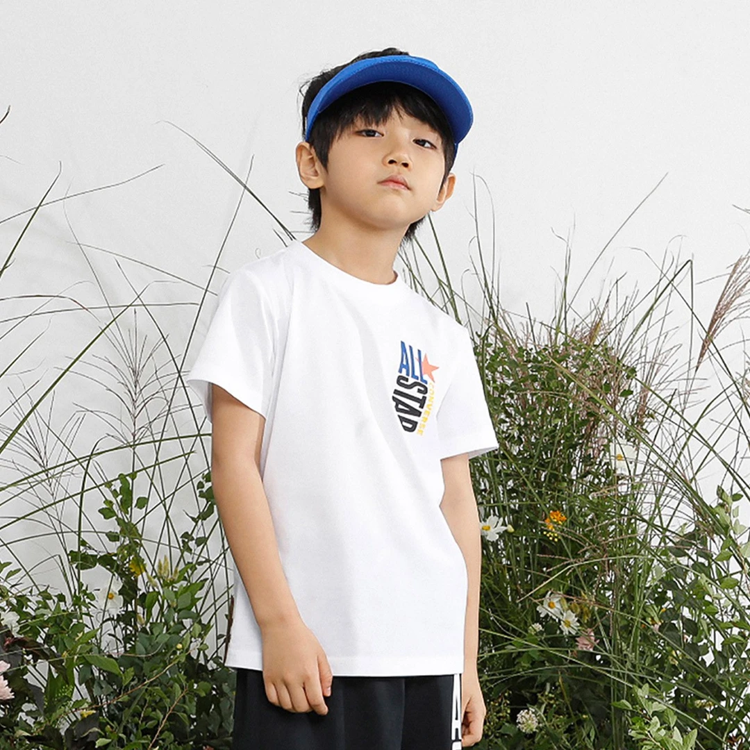 Converse/匡威匡威童装男童夏季休闲印花透气短袖CNVB-TE-C541