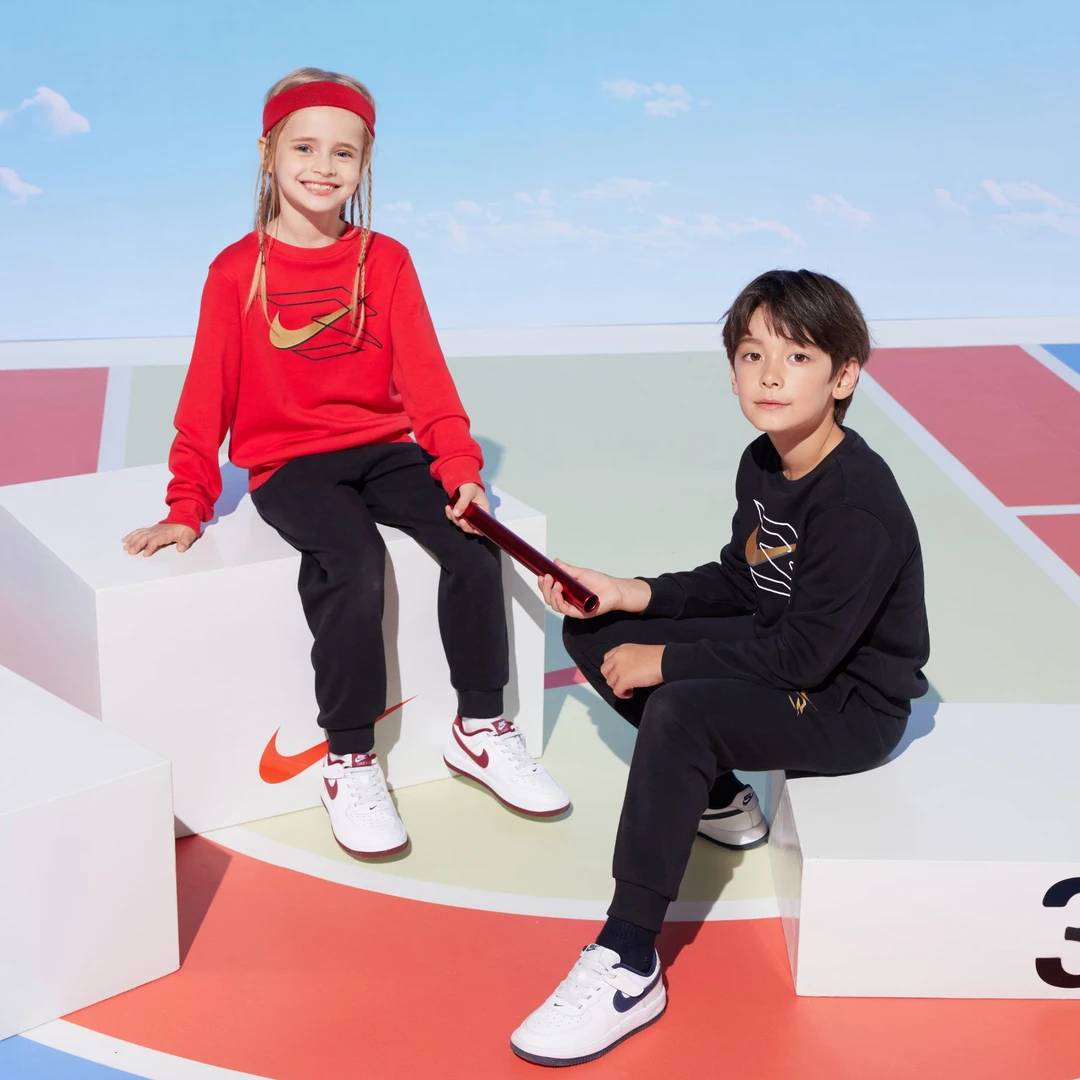 Nike 3BRAND【补贴福利】冬季男女童装舒适加绒卫衣套装RWN-TP-1109