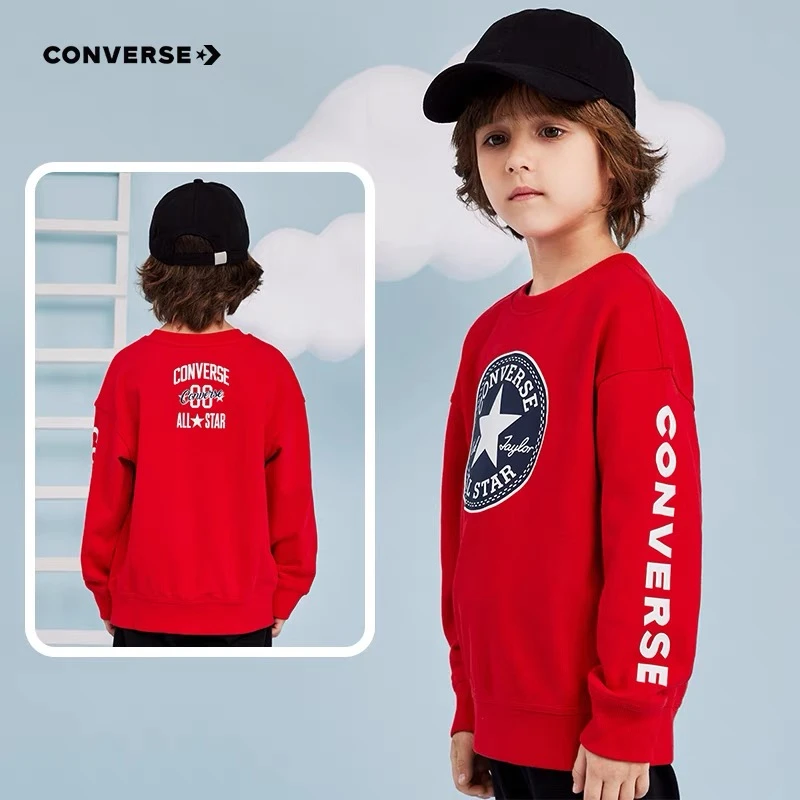 Converse/匡威男大童秋装卫衣童装圆领无帽卫衣CNVN-FW-D149/D128