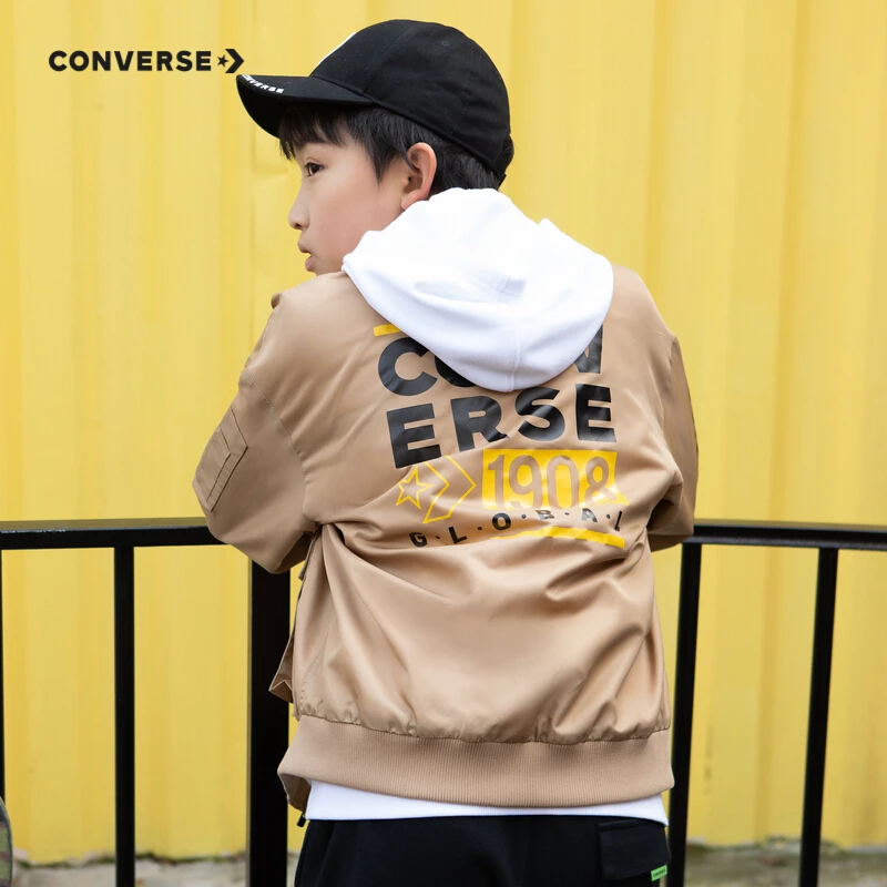 【Converse匡威-儿童】童装春季男女童中大童早春梭织夹克外套C446