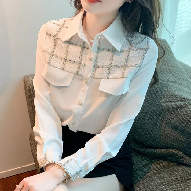 2025春秋装新款设计感小众法式别致高级感洋气雪纺衬衫女长袖上衣