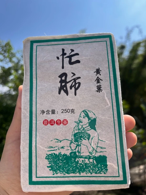 忙肺黄金叶  茶砖  2023头春头采 普洱茶生茶（紧压茶）