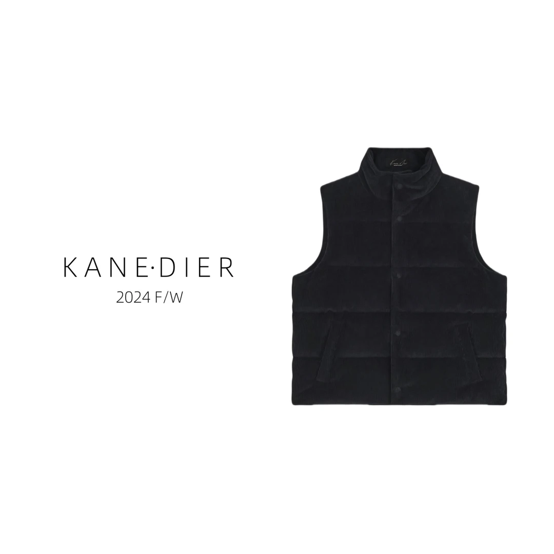 KANE DIER 24F/W 新款灯芯绒纹理加棉加厚马甲外套宽