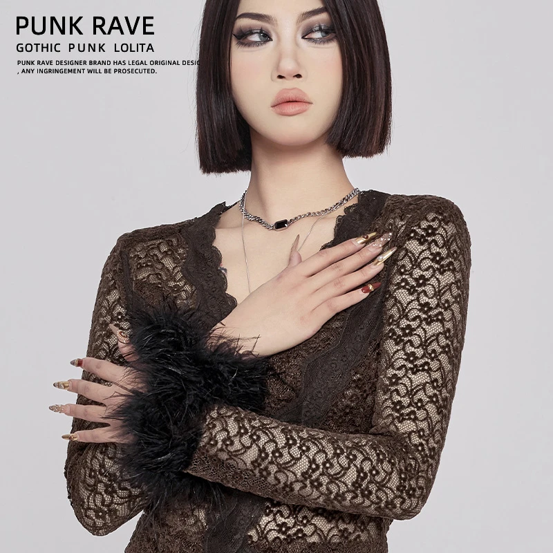PUNKRAVE新品秋冬毛毛配饰袖套可拆卸PS-304OT