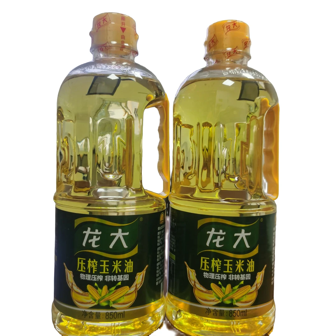 龙大压榨新鲜优选玉米油850ml*2瓶家用非转基因玉米油营养优选