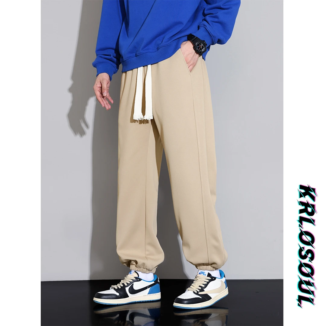 秋季新款男士休闲裤束脚男裤子百搭宽松男女同款卫裤冬季男款长裤