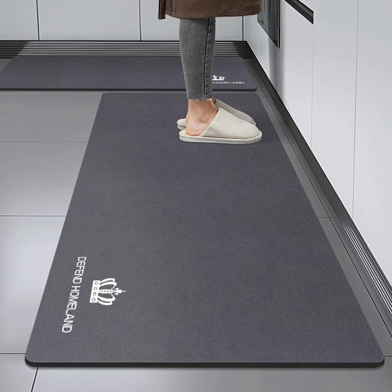 软硅藻泥厨房地垫家用脚垫可擦洗防滑垫子吸水防油门垫长条简约