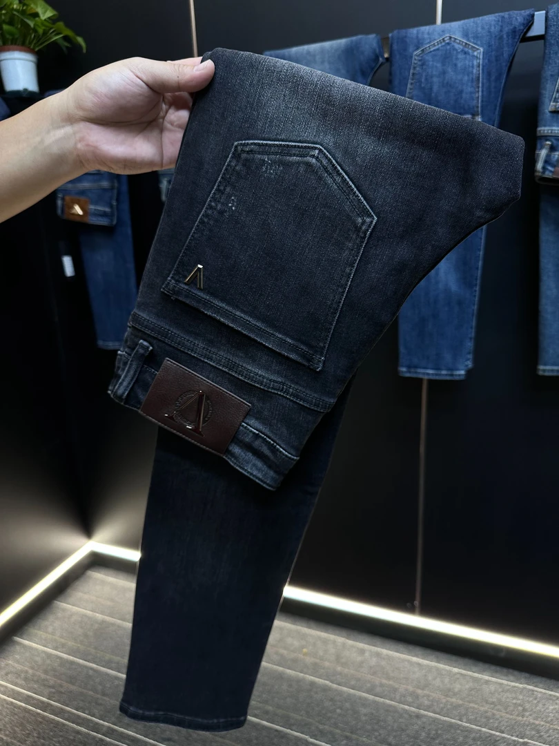 【TT奢品】秋冬新品256#烟灰色高端潮流弹力修身小直筒男士牛仔裤